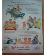 Vintage Swan Baby Soap Cartoon Print Magazine Advertisement 1945 - £7.89 GBP