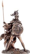 Greek Mythology Wisdom Goddess Athena / Minerva Cold Cast Bronze Statue 26cm - £116.25 GBP
