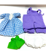 Vintage Doll Clothing Lot for Various Size Dolls Dress Overalls Diaper 1... - $9.69