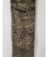 Christmas Faux Fur Leopard Print Table Runner Home Decor 13&quot;x 70 NEW - £35.19 GBP