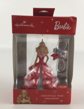 Hallmark Christmas Tree Ornament Barbie 2015 Red Sparkle Gown Holiday New - £19.20 GBP