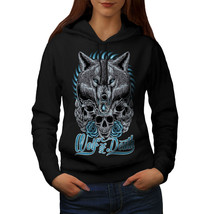 Wellcoda Wolf Of Death Art Animal Womens Hoodie,  Casual Hooded Sweatshirt - £28.42 GBP