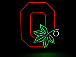 Ohio State Buckeyes Art Glass Neon Sign 16&quot;x14&quot; - £111.08 GBP