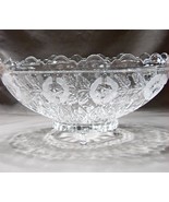  Kristal Zajecar Oblong Scalloped 11 inch Crystal Fruit Bowl Clear and F... - £319.68 GBP