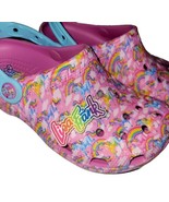 Lisa Frank Crocs Womens 6 / Mens 4, Rainbow Unicorn Clogs Taffy Pink Shoes - $29.58