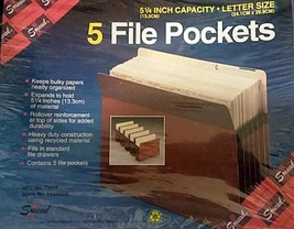 Smead 73834 Five File Pockets 5 1/4" Capacity Letter Size 1534GSS Heavy Duty - $19.79