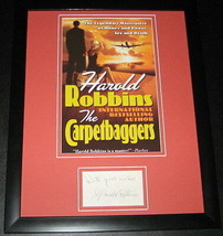 Harold Robbins Signed Framed 11x14 The Carpetbaggers Poster Display - £58.47 GBP