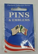 USA Flag Mexico Crossed Flags Collectors Series Hat Lapel Pin Patriotic P09771 - £7.58 GBP