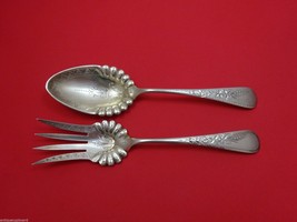 Engraved #1 by Wood & Hughes Sterling Silver Salad Serving Set 2pc Bright-Cut - $286.11