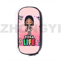 Hot Game 3D Toca Boca Pencil Case Cute  Toiletry Bag Cosmetic Cases Canvas Haraj - £48.82 GBP