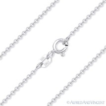 1.4mm Rnd Rolo Link Cable Chain Necklace in 925 Italy Sterling Silver w/ Rhodium - £14.80 GBP+