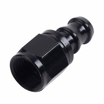 AN10 Black Straight Push Lock Hose End Fitting Adapter Fuel Oil Line -10AN - £5.41 GBP