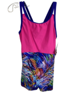Motionwear Gymnastics Cami Bow Back Biketard, Pink/Mult Size M Child (8-... - $19.85 CAD