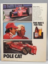 Vintage Magazine Ad Print Design Advertising Budweiser Beer Bobby Rahal - £26.54 GBP