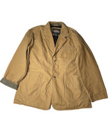 Mens Guide Gear Brown Canvas Field Blazer Flannel Lined Barn Jacket Coat... - $49.49