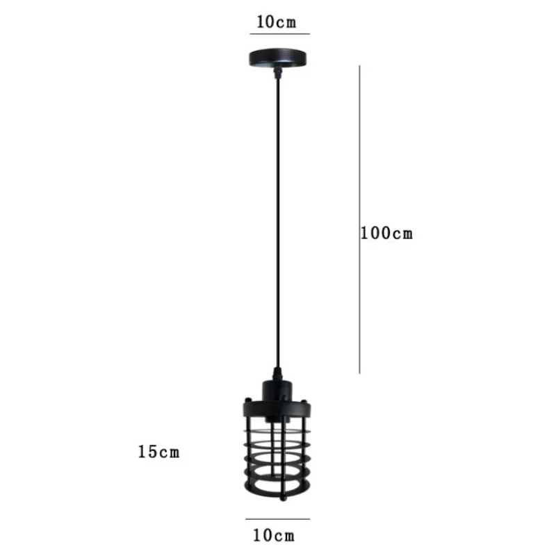 Vintage Loft LED Pendant Lights Black  Hanging Pendant Light  Cafe Luminaires In - £173.18 GBP