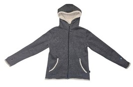 KUHL Alpaca Fleece Apres Hoodie Womens Small Gray Thumbholes Zip Up Jacket - $413.98 MXN