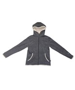 KUHL Alpaca Fleece Apres Hoodie Womens Small Gray Thumbholes Zip Up Jacket - $31.63 CAD