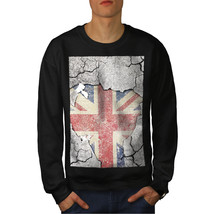 Wellcoda Flag Novelty Print UK Mens Sweatshirt, British Casual Pullover Jumper - £23.90 GBP+