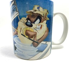 Looney Tunes 12 Oz Coffee Mug Taz&#39;s Yacht and fishing Club Porcelain - $7.92
