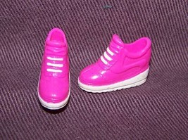 Hot Pink white Barbie Doll tennis Shoes Vintage - £6.24 GBP