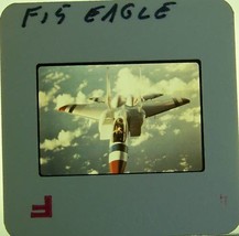 F-15 Eagle flying at you Vintage Plane Photo Slide - $4.00