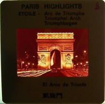 Paris Highlights 1960s slide photo Arc de Triomphe pm - £4.00 GBP