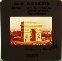 Paris Highlights 1960s slide photo Arc de Triomphe am - £4.00 GBP