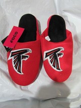 NFL Atlanta Falcons Logo on Mesh Slide Slippers Dot Sole Size Men Small by FOCO - £22.30 GBP