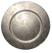 13-Inch Gold Color Elegant Raised Floral Plastic Charger Plate-Brand New... - $8.79