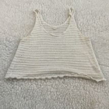 Aerie sand-colored cropped crocheted tank top Medium  - £9.33 GBP