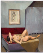 DOROTHY GOLDMAN SIGNED WOMAN OIL PAINTING RECLINING FEMALE NUDE VINTAGE ... - £177.05 GBP