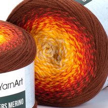 YarnArt Flowers Merino 25% Wool 75% Acrylic Multicolor Rainbow Crochet Winter Ya - £14.16 GBP+