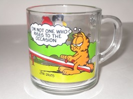 McDonald&#39;s 1980 Jim Davis Garfield &amp; Odie Glass Collector Cup Mug - $7.99