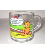 McDonald&#39;s 1980 Jim Davis Garfield &amp; Odie Glass Collector Cup Mug - £6.28 GBP