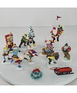 Department 56 H.V. Series Christmas Village Figures Elves Santa Man Lot ... - £29.90 GBP