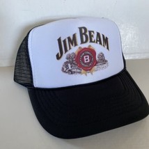 Vintage Jim Beam Hat Whiskey Trucker Hat snapback Black Summer Party Cap - $15.02