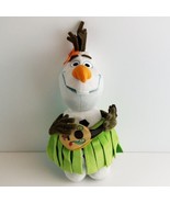 Disney Store Olaf Plush Stuffed Animal  with Hula Skirt Frozen 13&quot; - £11.19 GBP