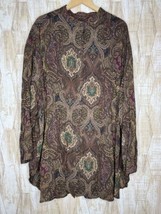 Vintage Kathryn Deene Size 26/28 Shirt Top Women&#39;s Button Down Paisley G... - $533.86 MXN