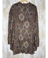 Vintage Kathryn Deene Size 26/28 Shirt Top Women&#39;s Button Down Paisley G... - $533.86 MXN