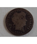 1905-S Barber Dime - $57.11 MXN