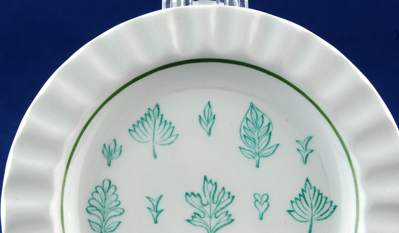 Arabia Finland Aulikki Green 3 Small 4.5" Dishes Butter Pats Ashtrays  Item image 2