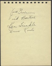 1940&#39;S SIGNED ALBUM PAGE X6 JACK GRAHAM KEN TRINKLE DAVE KOSLO GIANTS BR... - €20,96 EUR