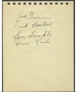 1940'S SIGNED ALBUM PAGE X6 JACK GRAHAM KEN TRINKLE DAVE KOSLO GIANTS BRAVES + - €21,25 EUR