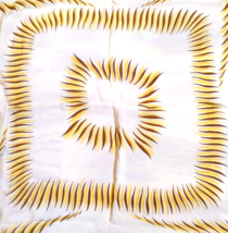 Specialty House Fine Silk Rolled Fashion Scarf Yellow Sunburst 29&quot; x 30&quot;... - £22.06 GBP