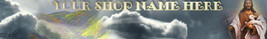 Jesus Lamb Heaven Clouds Custom Designed Web Banner 118a - $7.00