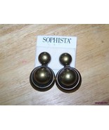 1980&#39;s Sophista&#39; Katz pierced Clunky circles earrings - £7.81 GBP