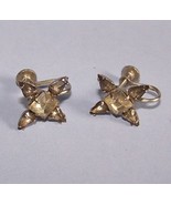 D marked Rhinestone Vintage screw on earrings - £7.77 GBP