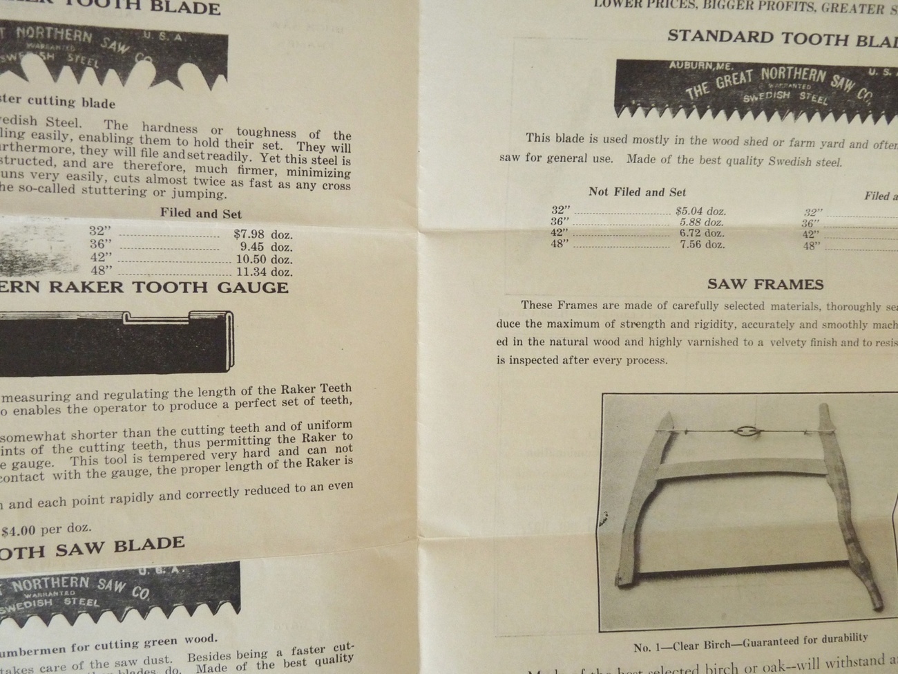 Great Northern Saw Auburn ME brochure 1928 advertising letter head lumber tools Item image 2