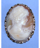 Italian Carved Shell Cameo Brooch pin pendant 900 - £116.49 GBP